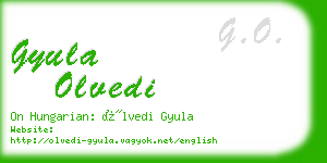 gyula olvedi business card